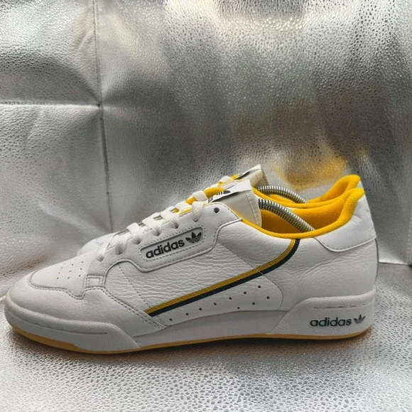 Size 11 Adidas Continental 80 Low White Mens Lace-Up Athletic Shoes G28995